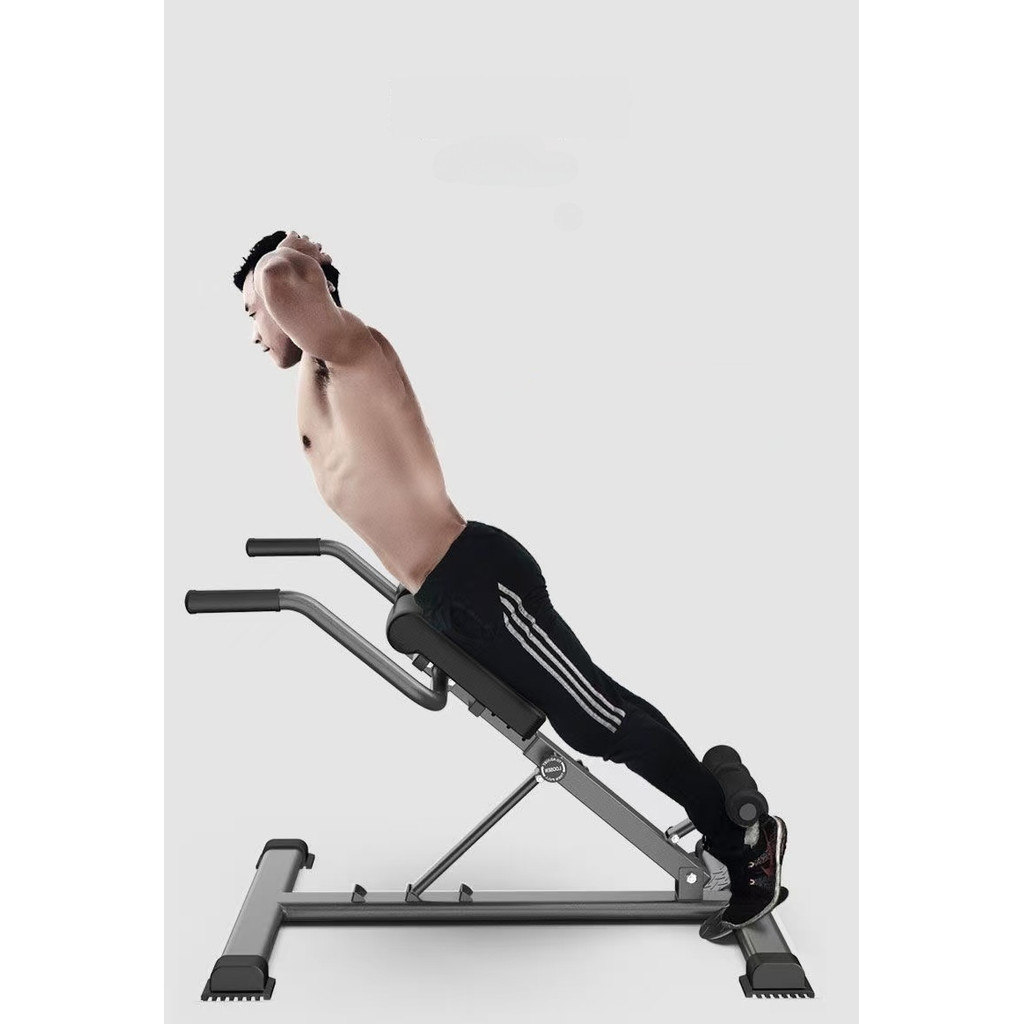 Roman Chair Back Extension Machine, Hyperextension Bench with Angle Height Dual Adjustment, Back Exe