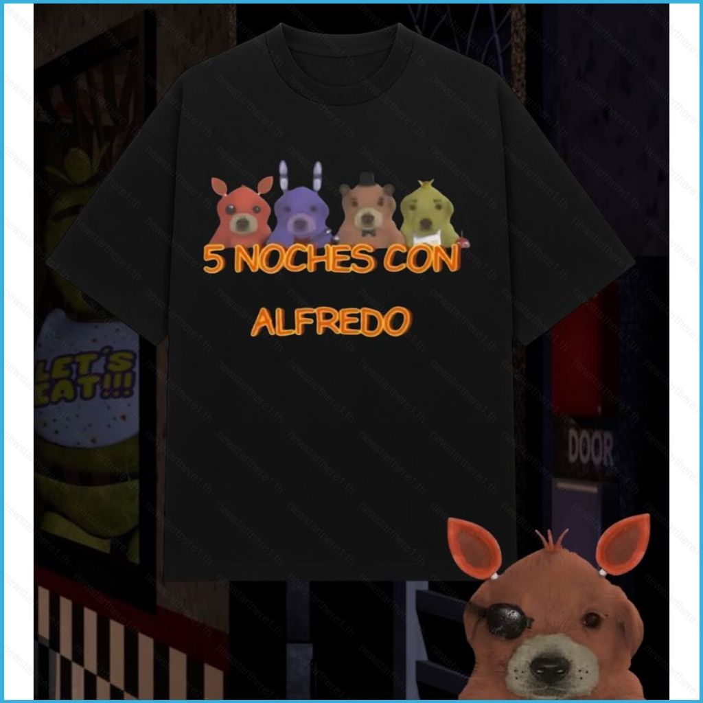 เสื้อยืดนุ่มสบาย ธีม Five Nights at Freddy's และ Friday Night Funkin สำหรับวันสบาย ๆ