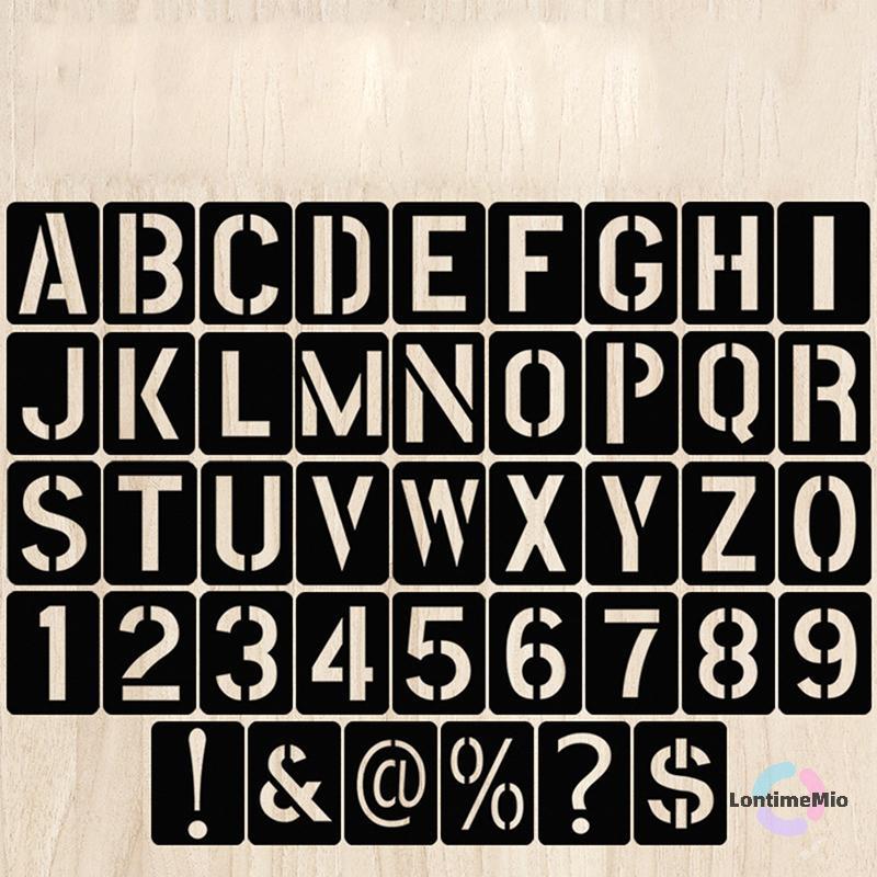 LontimeMio] 42PCS Letter Number Symbol Craft Hollow Stencil Stencil Stampingลายนูนแม่แบบใหม่