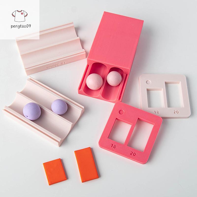 Pengatao09 4-15 มม.Multi-ขนาด Polymer Clay Maker ลูกปัด Rolling Mold Clay Sphere Shaper & เครื่องตัด DIY สําหรับต่างหูสร้อยคอเครื่องประดับใหม่