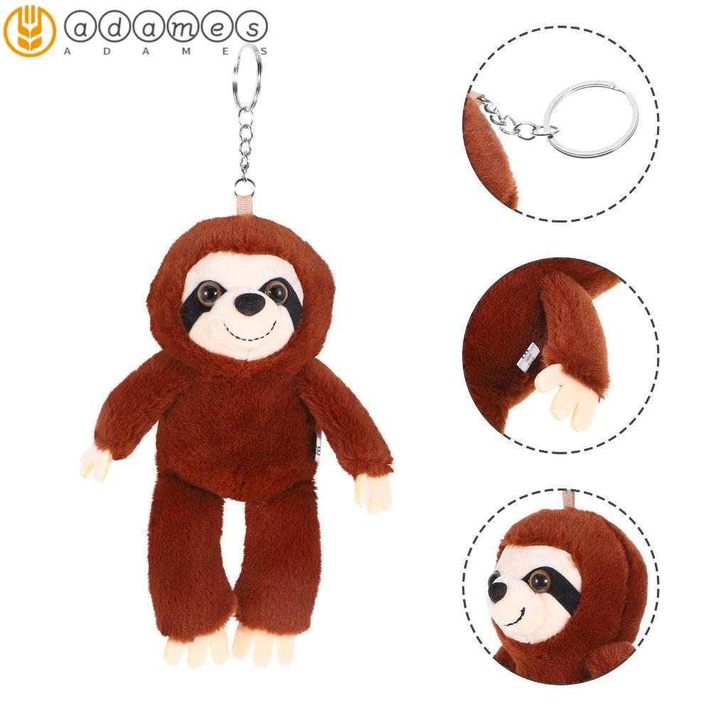 ADAMES Sloth จี้ขนาดเล็ก,ตุ๊กตาสัตว์กระเป๋า Charm Plush Sloth พวงกุญแจ,น่ารักนุ่มตุ๊กตา Big Eyes พวง
