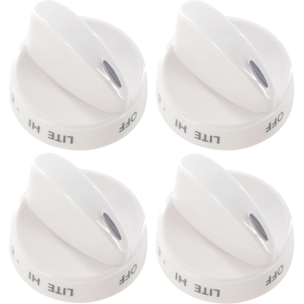 316442512 Stove Knob White Gas Oven Range Control Assembly Compatible with Frigidaire, Kenmore, Sear