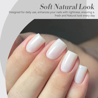 【Local】BORN RRETTY 15ml Milky Jelly White Gel ยาทาเล็บ Ice Clear Nude สีชมพูสี UV Soak Off เจลเคลือบเงาเล็บหยกเจล
