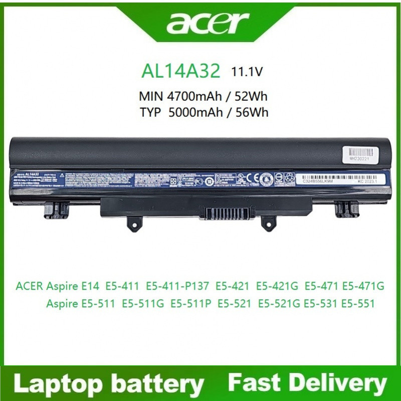 ☸ AL14A32 ACER BATTERY NOTEBOOK เอเซอร์แบตเตอรี่โน๊ตบุ๊คใหม่มือหนึ่ง ราคาถูกที่สุด กรุณาสอบถามก่อนสั