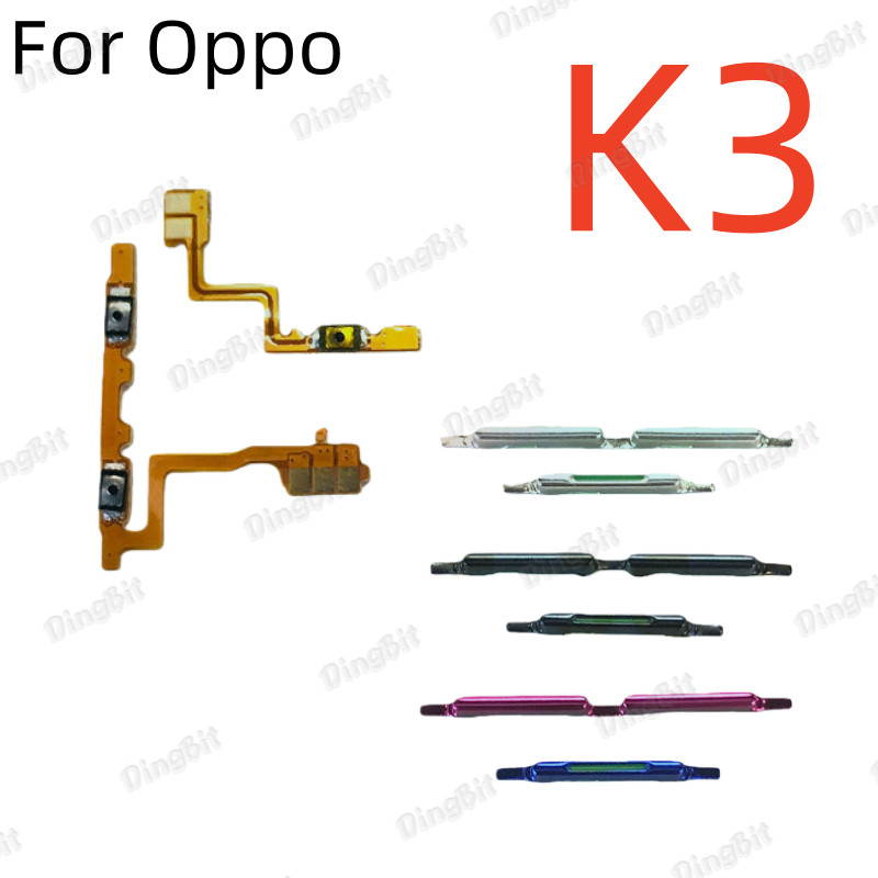 สําหรับ OPPO K3 Power On Off Volume Up Down ปุ่มด้านข้าง Flex Cable Keys ปุ่มเปลี่ยนชิ้นส่วน