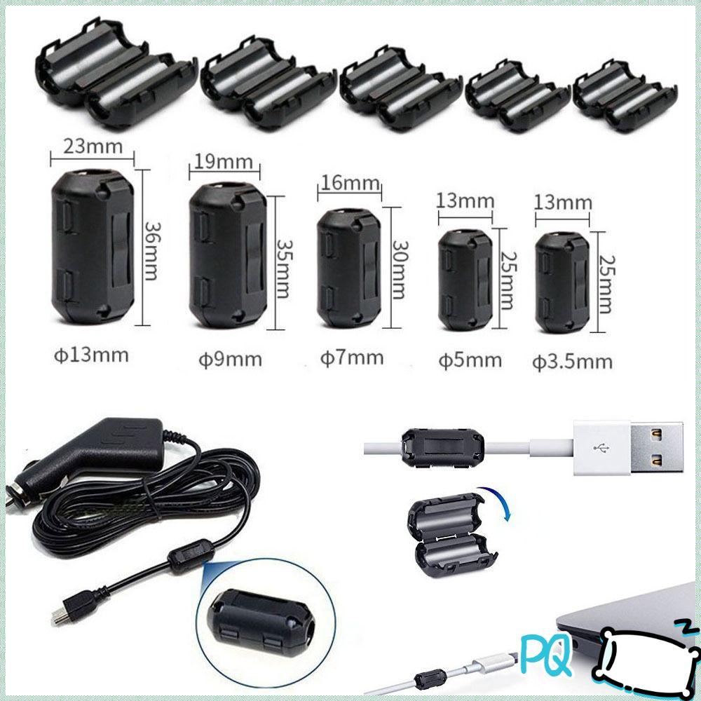 PQ Choke Coil EMI RFI Noise, Anti-interfiration Black Ring Core Ferrite Bead Clamp, ฝาครอบ Snap ประเ