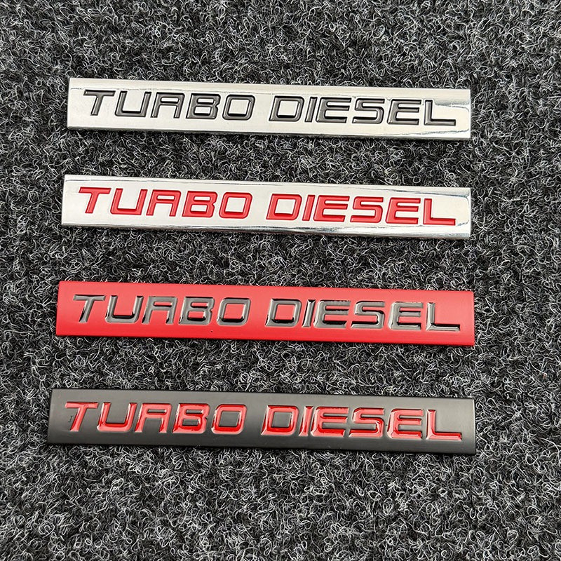 3D โลหะรถสติกเกอร์ TURBO DIESEL โลโก้สัญลักษณ์ด้านหลัง Fender Badge Decal สําหรับ Isuzu Hyundai Toyota Ford อุปกรณ์เสริม – โปรปัง