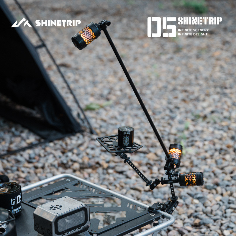 ShineTrip ขาตั้งไฟระบบโมดูลาร์ อลูมิเนียมน้ำหนักเบา ประกอบได้หลายแบบ สำหรับตั้งแคมป์และเดินป่า ออกแบบสไตล์ทหาร