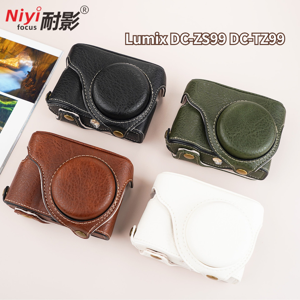 Lumix DC-ZS99 DC-TZ99 กระเป๋ากล้องหนังคุณภาพสูงพร้อมสายคล้องไหล่สําหรับ Panasonic Lumix DC ZS99 DC T