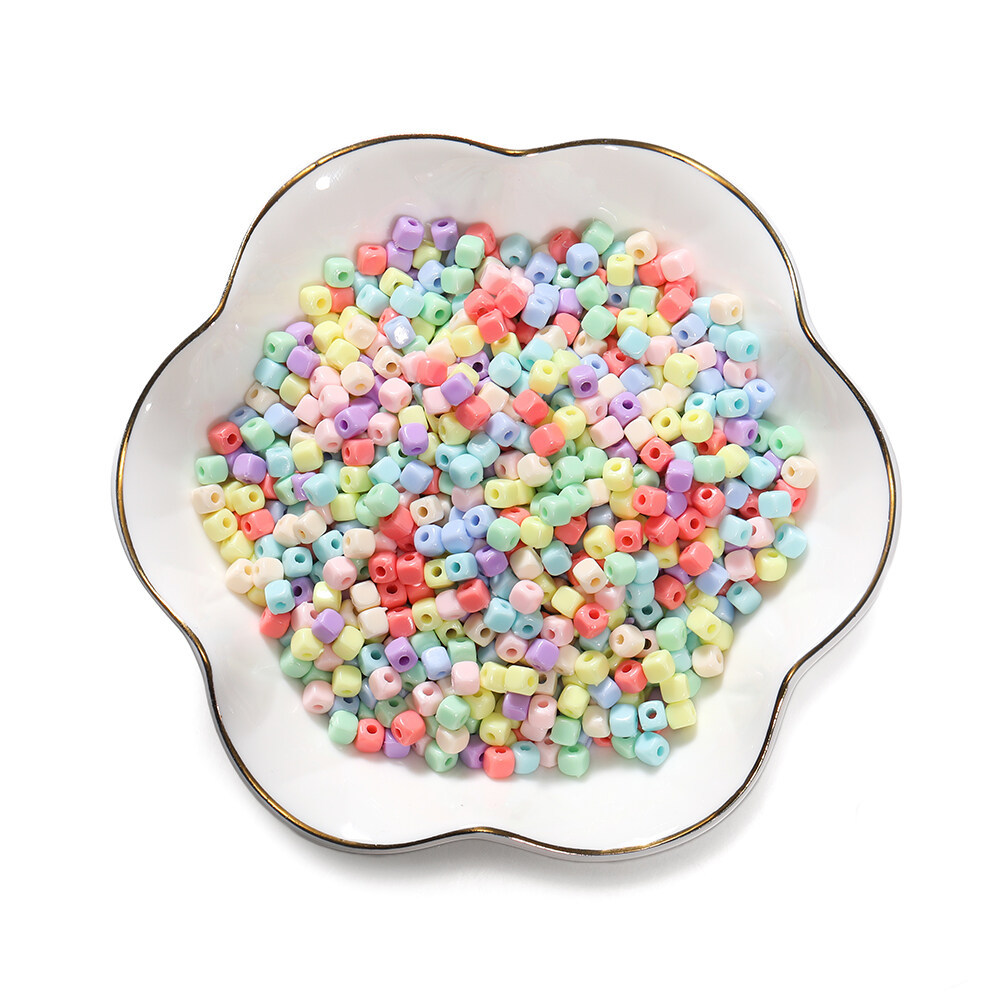 St.kunkka มาการอง4มิลลิเมตรอคลิลิค200ชิ้นลูกปัดร้อยสี่เหลี่ยมเล็กสายคล้องแว่นตาลูกปัดสามารถถูกใช้เครื่องประดับ DIY ได้ - รูปที่ 6