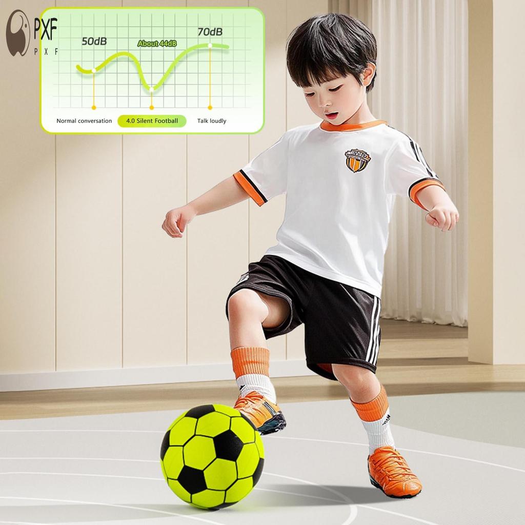 ลูกฟุตบอลโฟมเงียบ เลขที่.5 พร้อมวัสดุพรีเมี่ยมลูกบอลเด้งเสียงรบกวนต่ําพร้อมโกลฟุตบอลเหมาะสําหรับกิจกรรมในร่มต่างๆ - รูปที่ 4