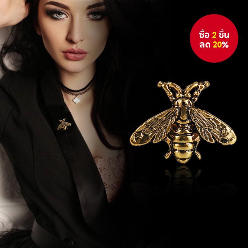 ผู้ชายเข็มกลัดย้อนยุคผึ้งน้อยโลหะผสมเข็มกลัดปกขาใช้คู่เสื้อสูทอุปกรณ์เสริมหญิงย้อนยุคเงิน