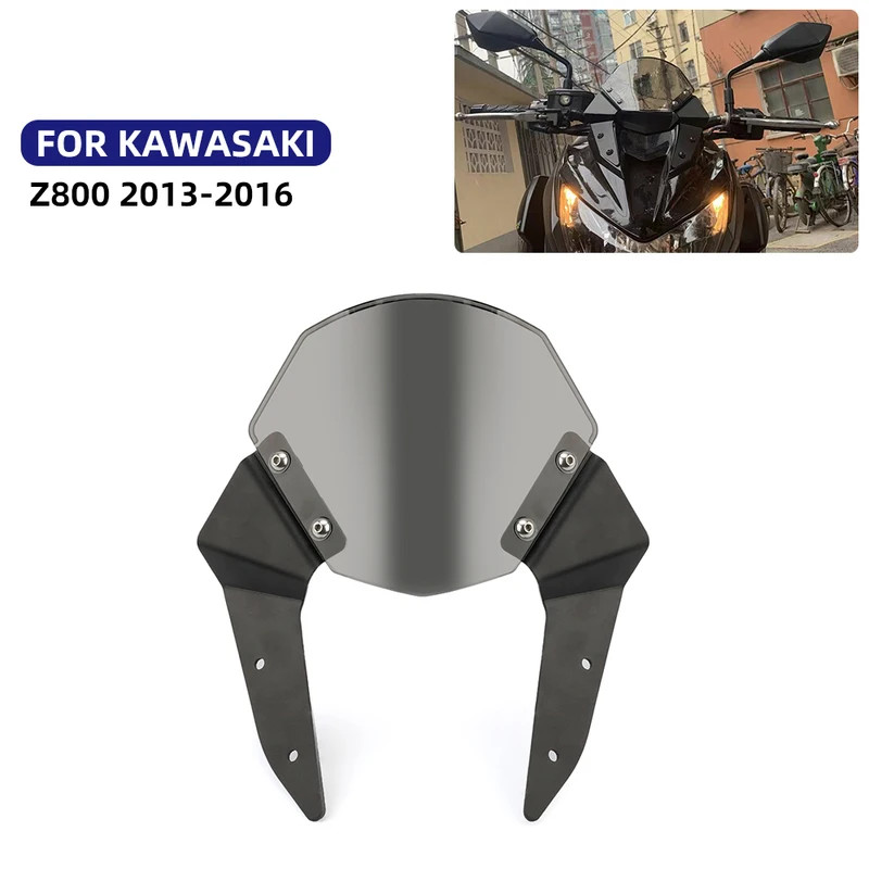 Z800 กระจก Parebrise สําหรับ KAWASAKI Z 800 Z800 2013-2016 อุปกรณ์เสริมรถจักรยานยนต์กระจก Wind Defle
