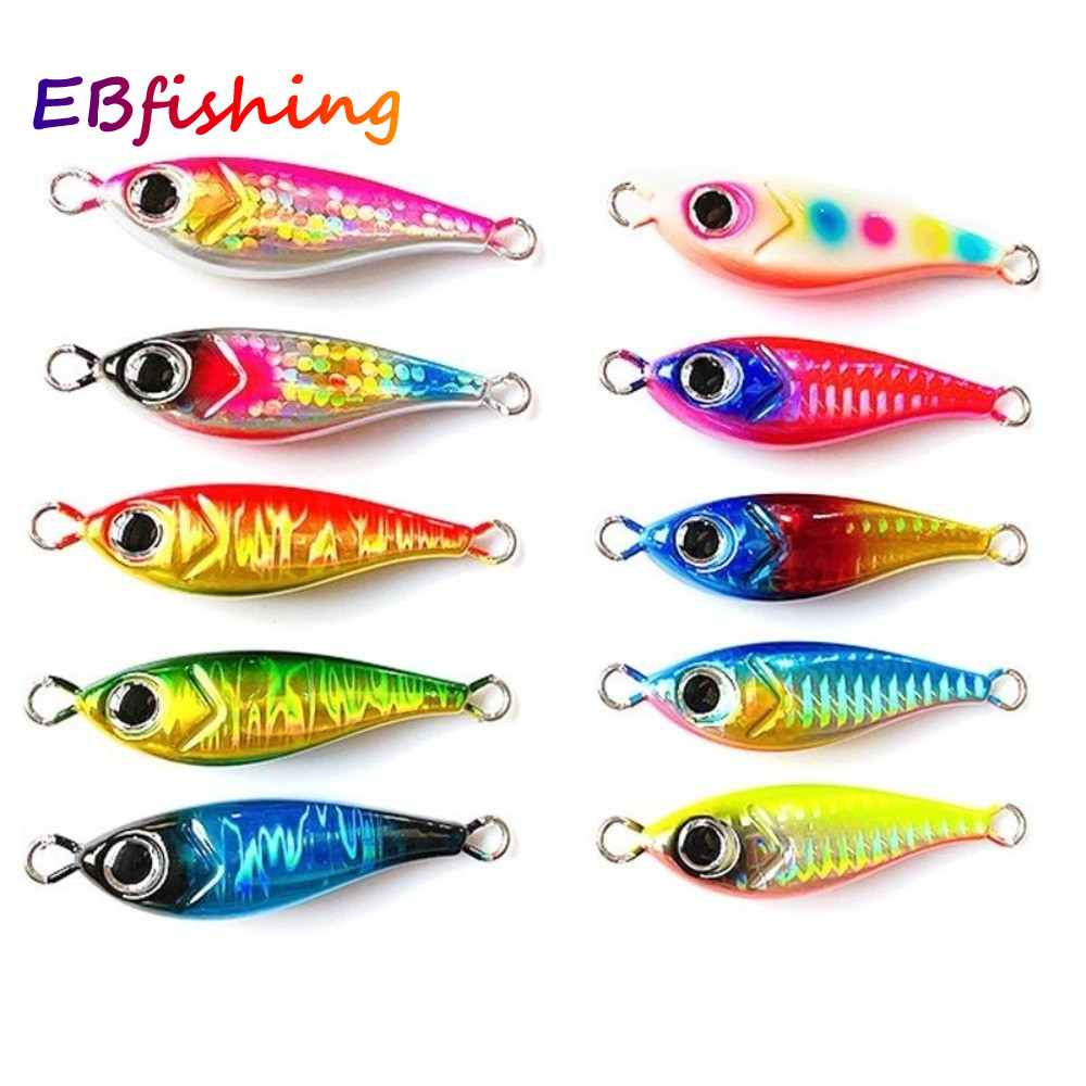 เหยื่อตกปลา Jig สำหรับตกปลาทะเลแบบ Jigging ขนาด 7g, 10g, 15g, 20g, และ 30g