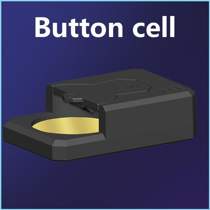 EZR USB C ชาร์จเหรียญชาร์จปุ่มเซลล์ฐานชาร์จสําหรับ ML2032 ML2016 ML2020 ML1220 แบตเตอรี่สีดํา