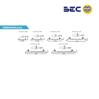 BEC ดาวน์ไลท์ สลิม แบบบาง รุ่น BLADE III-O ฝังฝ้า 6w 9w 12w 15w 18w 24w downlight led ดาวไลท์ โคมไฟเพดาน แอลอีดี