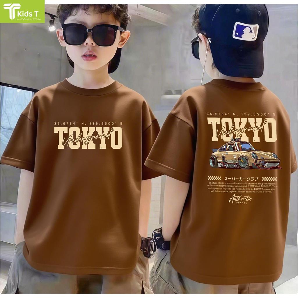 เสื้อยืดแขนสั้นสำหรับเด็กแฟชั่นเทรนด์ปี 2026 จากร้าน Kids T ลายรถสปอร์ต เนื้อผ้าโซโรนา เหมาะสำหรับเด็กชายหญิง
