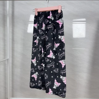 Hello Kitty ชุดนอนกางเกงแบบนุ่มพูลัส สำหรับเด็กหญิงและผู้ใหญ่ พร้อมลายเส้นคัทเชอร่า พิเศษสำหรับวันเกิดและเทศกาลคริสต์มาส