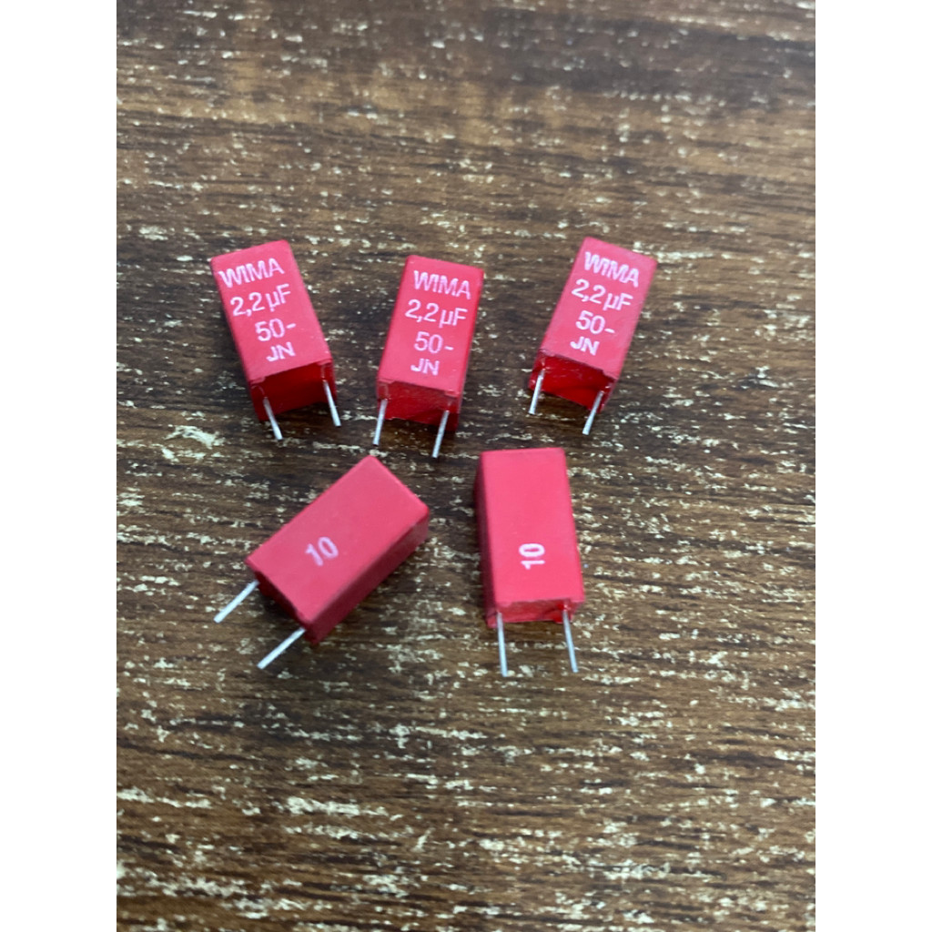Old Style Copper Feet 50V 2.2 UF/225 WIMA WIMA, MKS2 Audio Film Capacitor P5