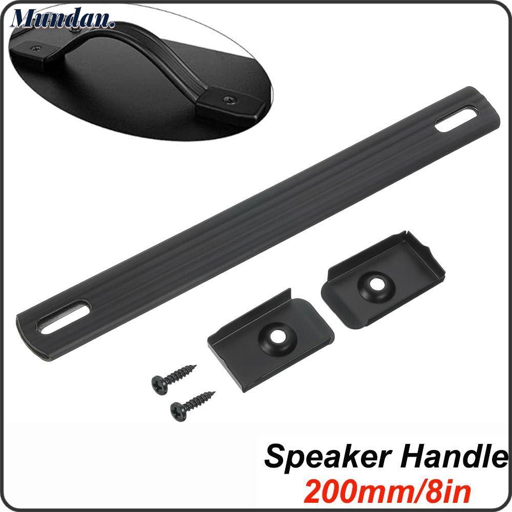 MUNDAN Guitar Handle Strap, Metal End Caps PVC Speaker Cabinet Strap Handle, 8 Inch Black Amp Handle