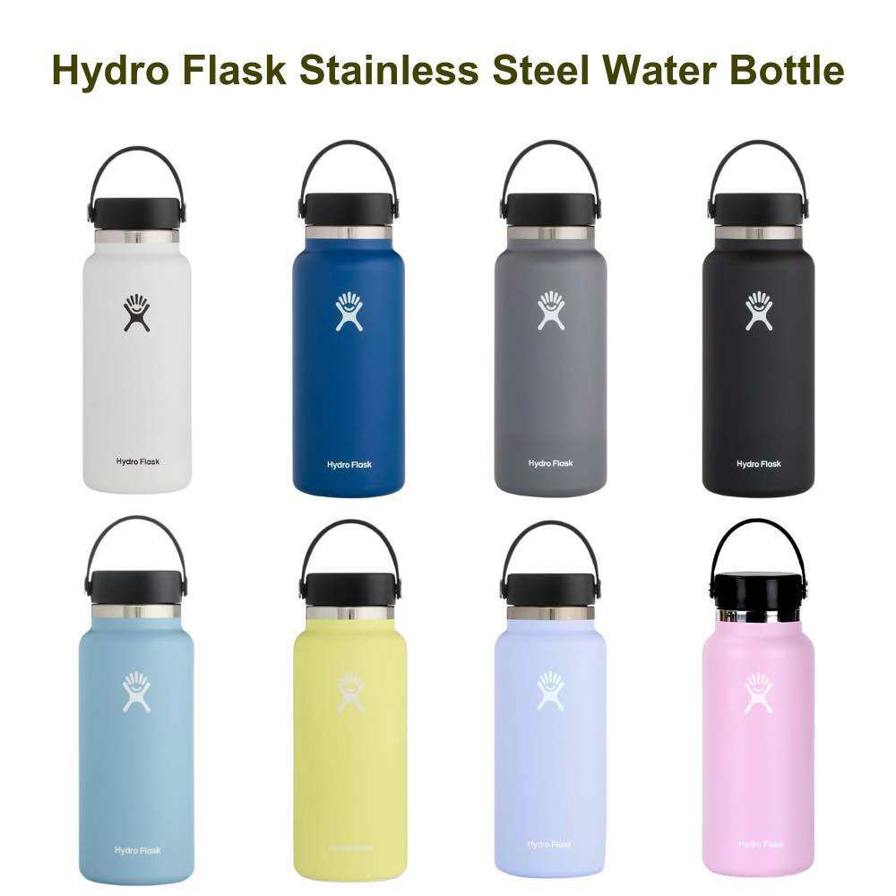 Hydro Flask 32oz ขวดน้ําสแตนเลสหุ้มฉนวนสุญญากาศปากกว้าง SG