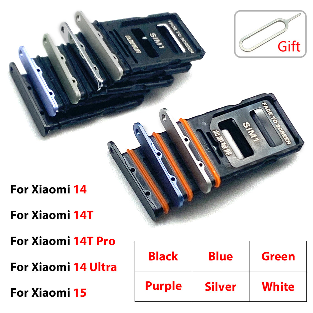Dual SIM ถาดการ์ดสล็อตผู้ถือเปลี่ยนสําหรับ Xiaomi 14 14T 14 Ultra 15