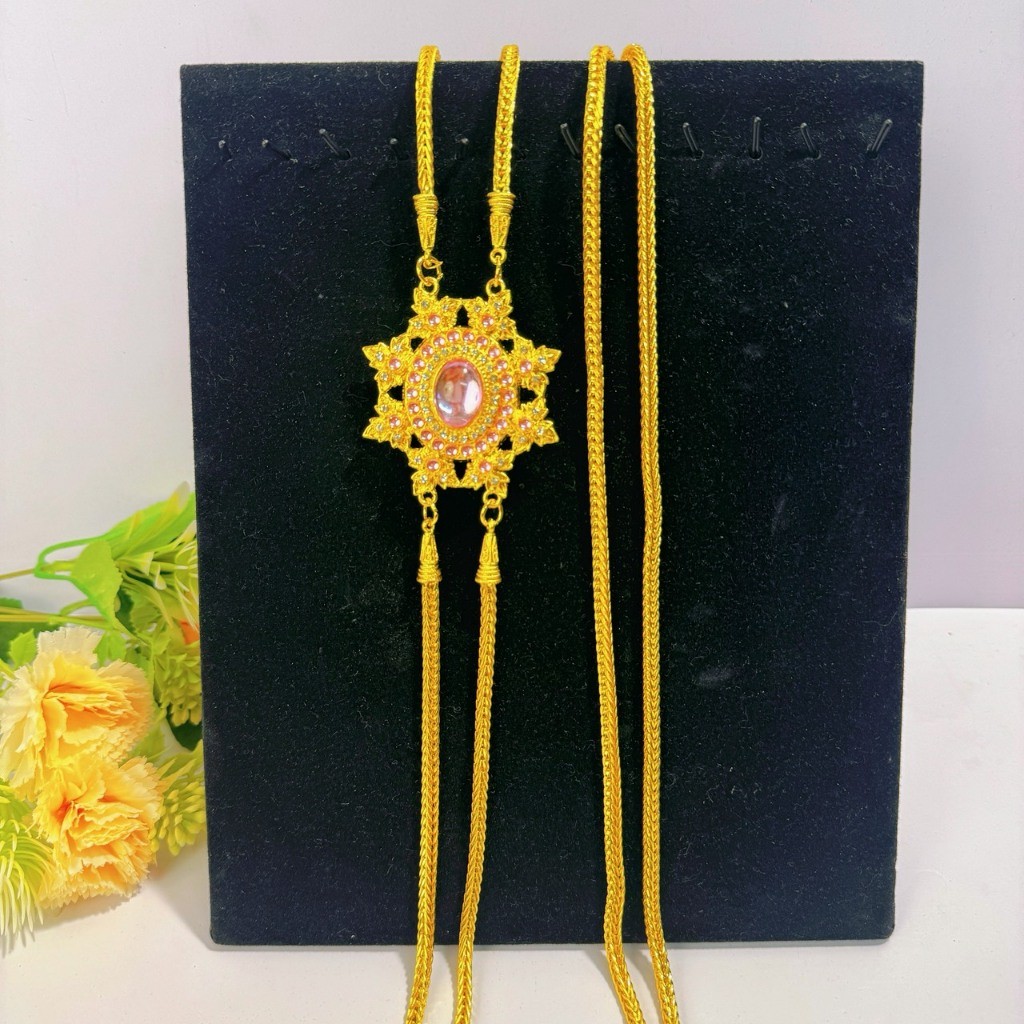 สังวาลย์ชุบทองสายถักแบบไทยแท้ สำหรับงานบุญ–งานแต่ง–งานแสดง - รูปที่ 6