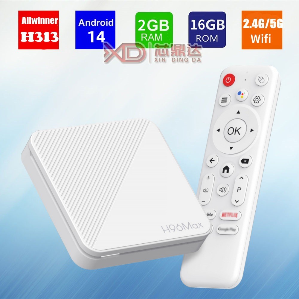 H96MAX H313 กล่องทีวีเครือข่าย Android 14 Dual Band WIFI6 4K TV BOX11/30