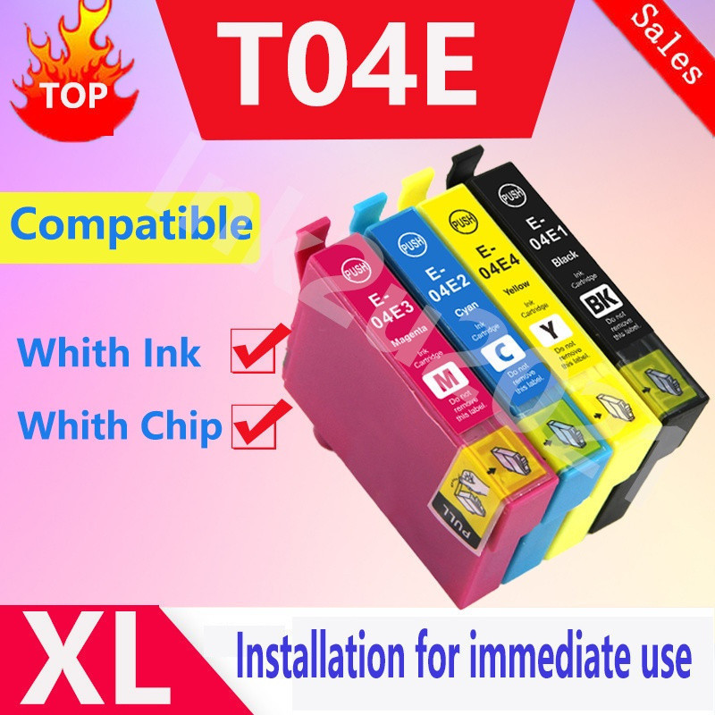 ใช้งานร่วมกับ 04E ตลับหมึก Epson 04E หมึก Epson T04E สําหรับ WF-2831 WF-2851 XP-2101 XP-4101