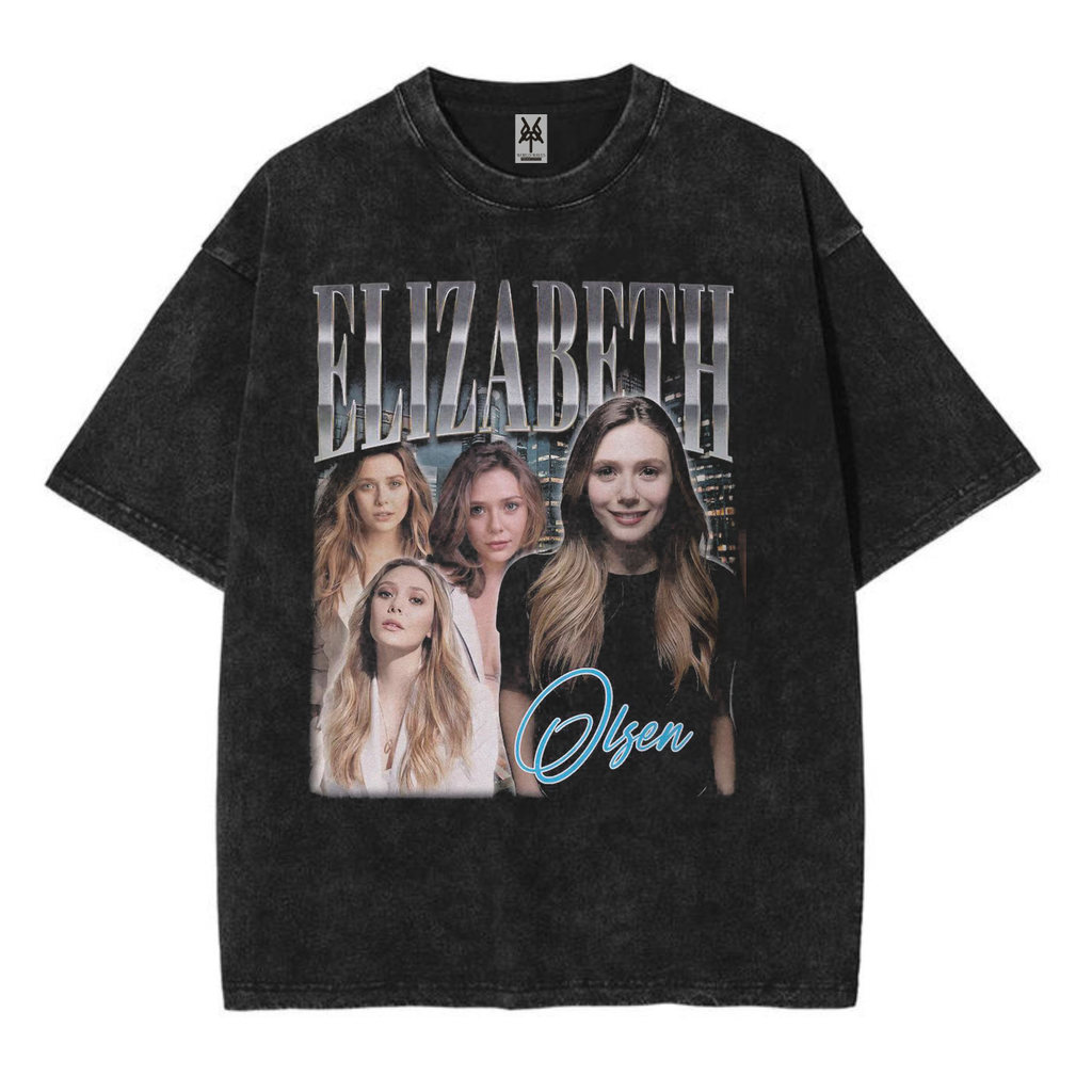 เสื้อยืดวินเทจล้าง Elizabeth olsen