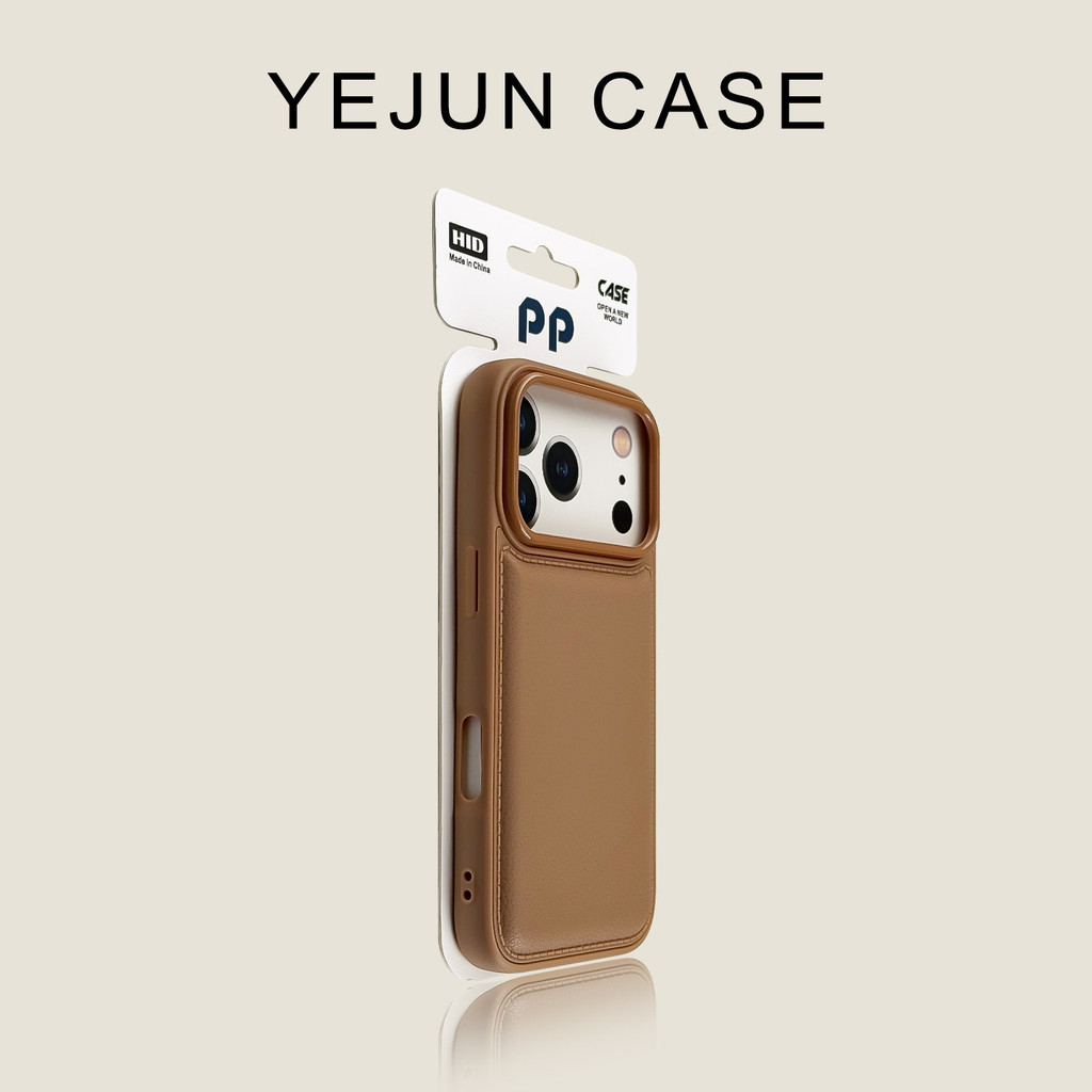 รูขนาดใหญ่สีทึบกลองกระเป๋าหนังรูปแบบเคสโทรศัพท์มือถือเหมาะสําหรับ ไอโฟน17 16 15 14 13 12 11 มือโปร สูงสุด กล้องกันกระแทกป้องกันการตกเคสนิ่มฝาหลัง