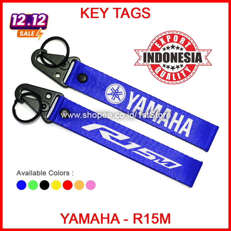 GANTUNGAN คุณภาพสูงพวงกุญแจ YAMAHA R15M PREMIUM KEYCHAIN LOGO YZF R15 M WGP 60TH รถจักรยานยนต์ตัวแปร