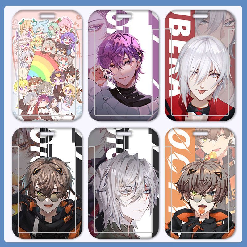 NIJISANJI Noctyx Uki Fulgur Diy Student ID Card Holder Personal ID Card MRT Card Bank Custom Card Co