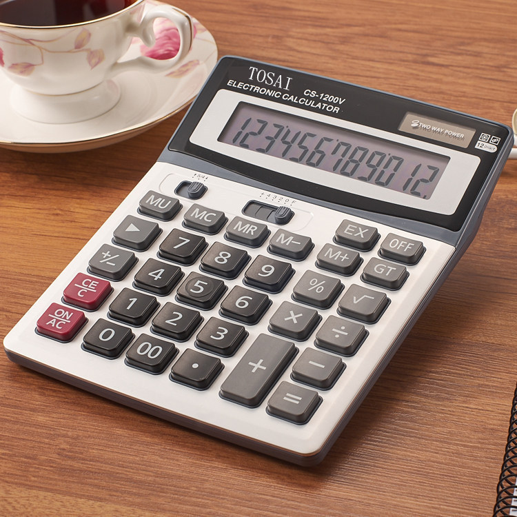 เครื่องคิดเลขพลังงานแสงอาทิตย์เดสก์ท็อปเครื่องคิดเลขสํานักงานฟังก์ชั่นเครื่องคิดเลข DM-1200V