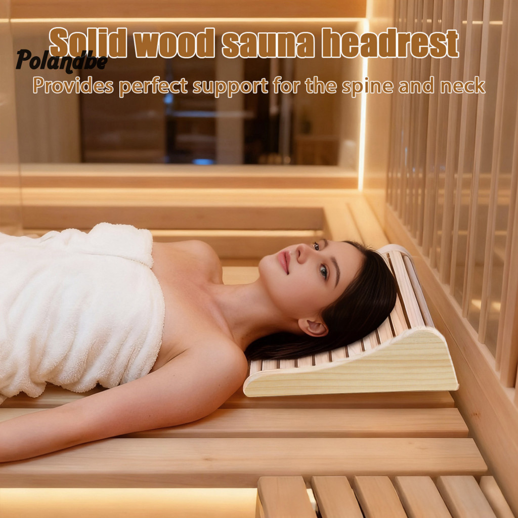Pe Ergonomic ซาวน่าคอสนับสนุนเก้าอี้ซาวน่า Headrest Ergonomic Cedar Wood ซาวน่าหมอนรองศีรษะ – สบายคอ