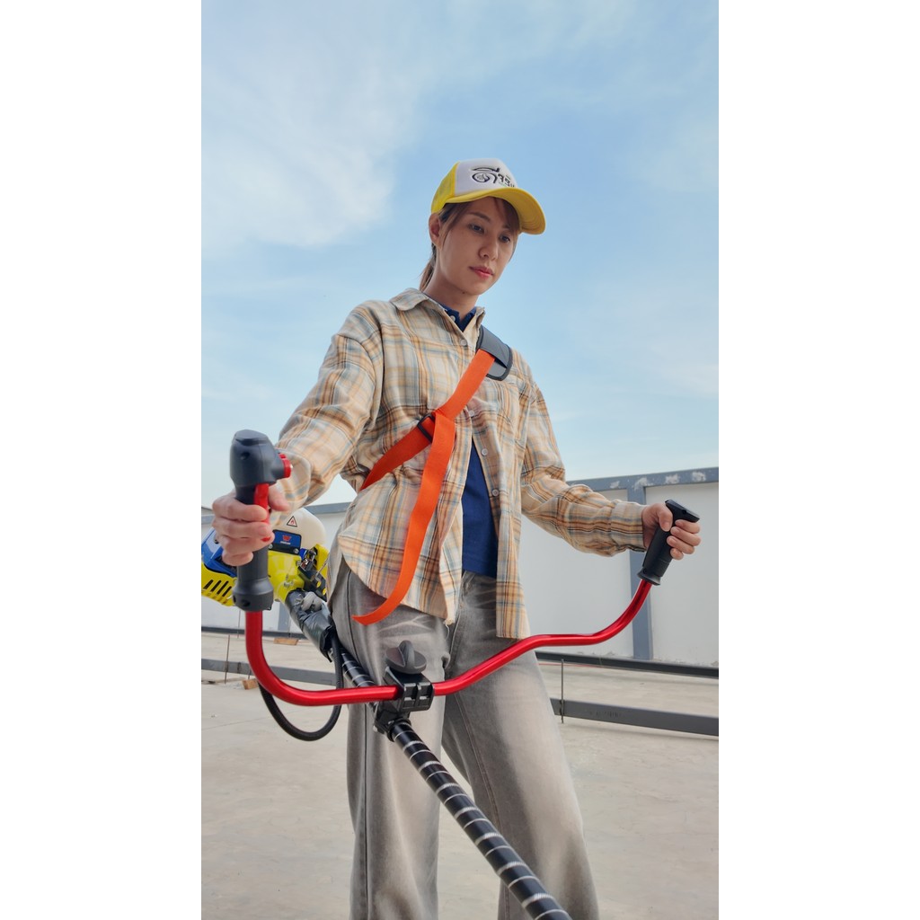 สายสะพายบ่าเดียว รุ่นฟองน้ำหนาพิเศษ ใส่เครื่องตัดหญ้าแบบสะพายบ่า ได้ทุกรุ่น  Byดีจริงการเกษตร - รูปที่ 4