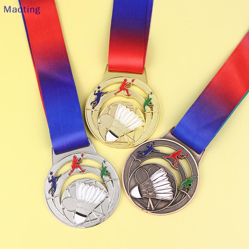 [maoytingHOT] เหรียญรางวัลแบดมินตันโลหะ 1 ชิ้นพร้อมริบบิ้นคอทองเงินรางวัลสําริดรางวัลรางวัลเหรียญสํา