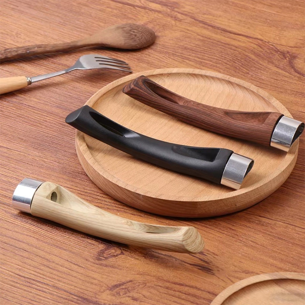 จัดส่งรวดเร็ว 19.9CM ด้ามจับหม้อ ด้ามจับกระทะ วัสดุไม้ 3สีให้เลือก สำหรับอุปกรณ์เสริมครัว การเปลี่ยนด้ามจับ - รูปที่ 5