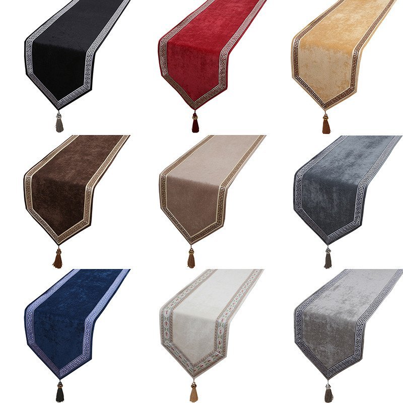 โต๊ะกาแฟ สไตล์ยุโรป 71TX หรูหราตาราง Runner ตารางผ้าปูโต๊ะคลาสสิกจีนตาราง Runner ผ้าปูโต๊ะอเมริกัน T