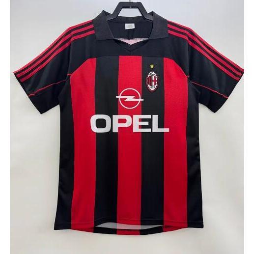 #AM 00-01 Home Retro Soccer Jersey Football #MALDINI #REDONDO