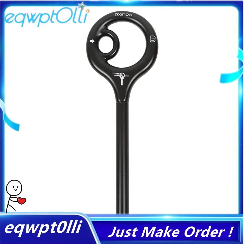 ^eQQ^XINDA Rigging Descender 9-Shape Rock Climbing Cable Descent อุปกรณ์ Downhill Rappelling สีดํา