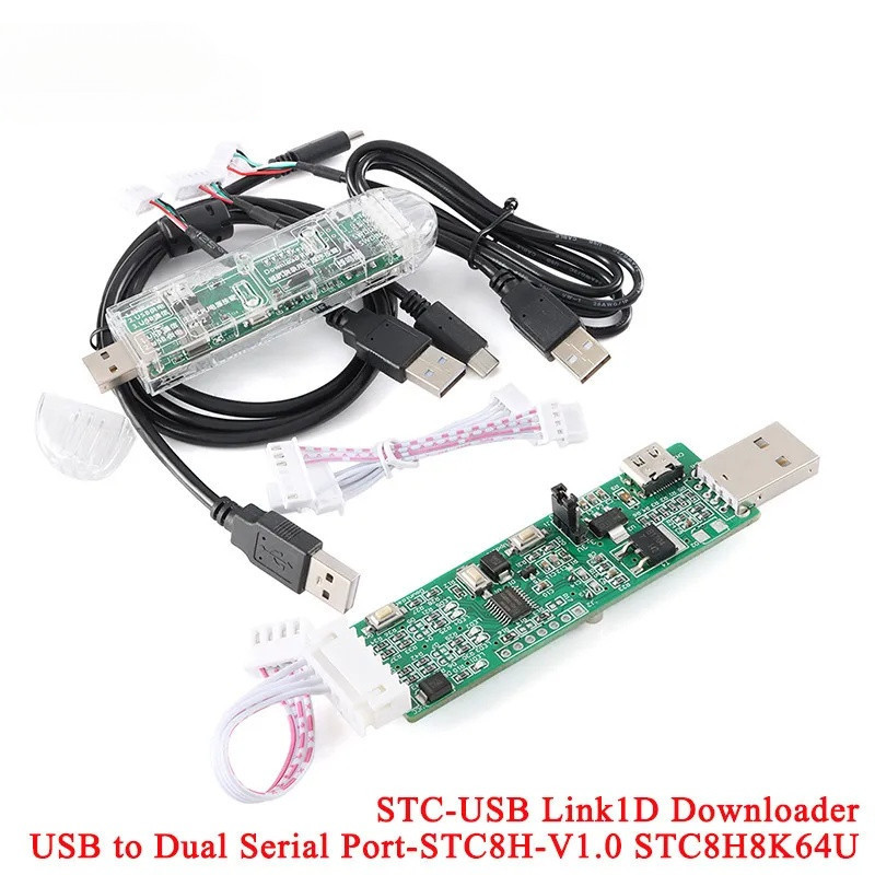 USB to Dual Serial Ports-STC8H-V1.0 โมดูล Core STC8H8K64U STC-USB Link1D Emulator Offline Downloader