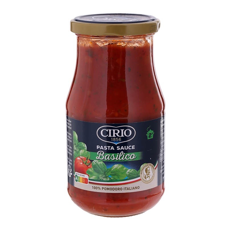 ซีรีโอซอสมะเขือเทศผสมโหระพา 420กรัม Cirio Pasta Sauce with Basil 420g.