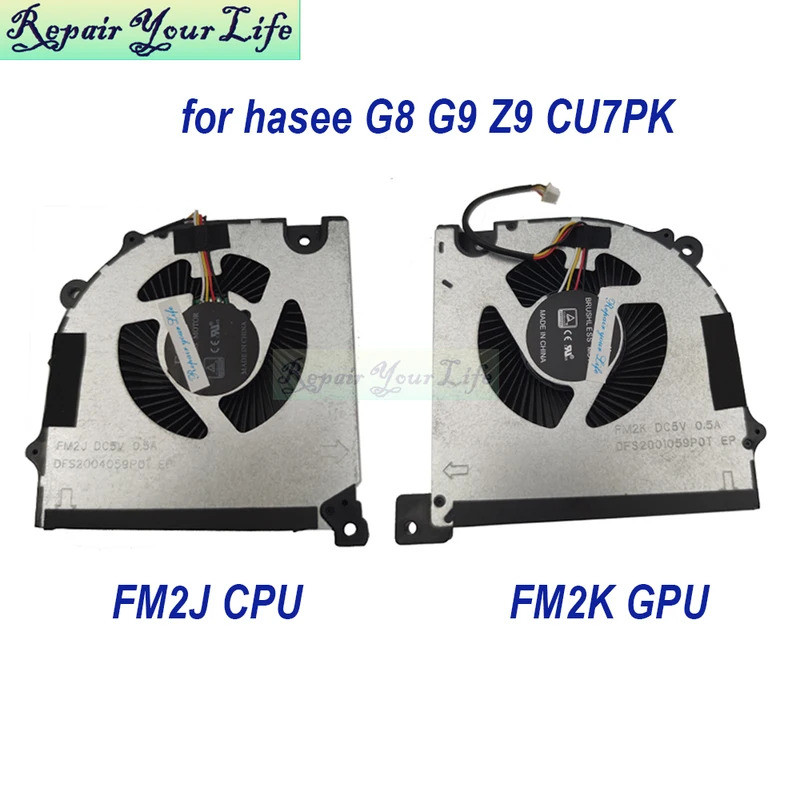 คอมพิวเตอร์ Cooling CPU GPU พัดลมสําหรับ Hasee G8-CU7PK G9-CU7PK Z9-CU7PK C8 Z9 CU7PK โน้ตบุ๊ค Coole