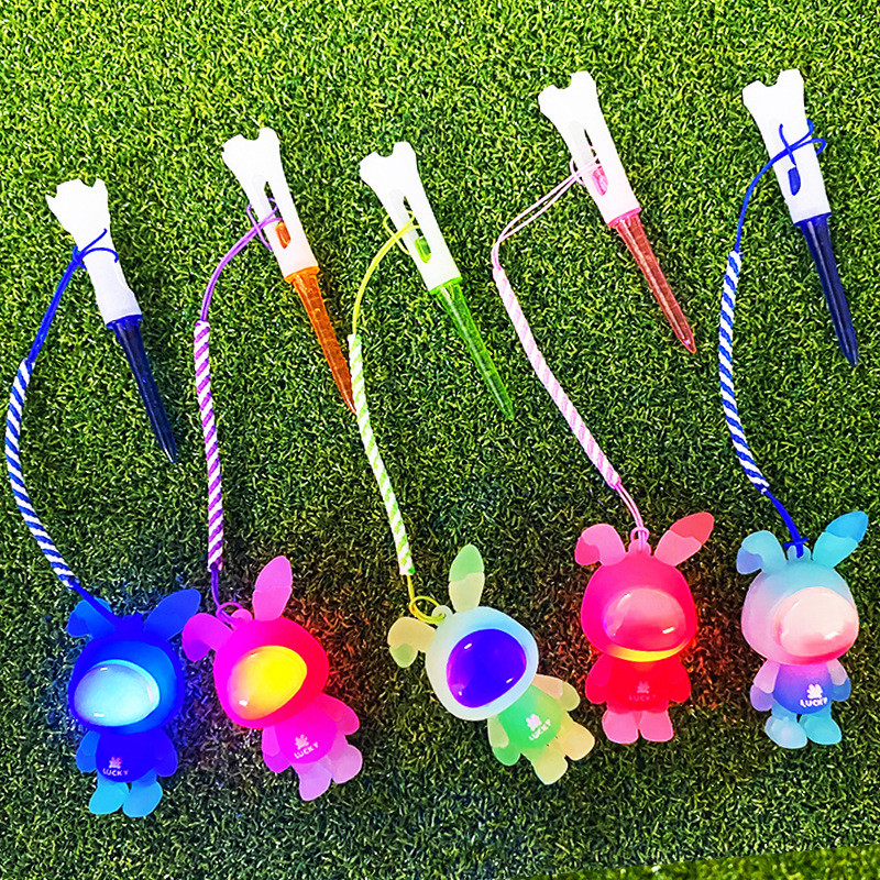 Spot Goods#Golf Ball Tee Shiny Bunny Plush Toy83mm Soft Rubber Head Ball Studs GOLF TEE Handmade Ant