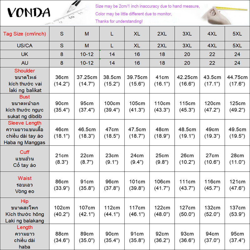 VONDA ชุดเดรสสไตล์เกาหลีสำหรับผู้หญิง ดีไซน์คอพัฟและแขนระบาย สไตล์ A-line สีทึบ — صورة 2
