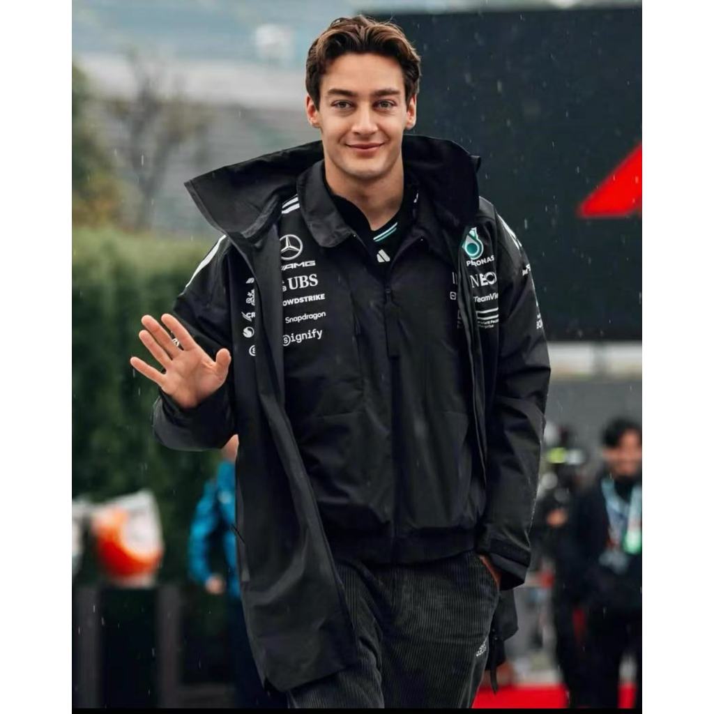 เสื้อแจ๊กเก็ตผ้าฝ้ายหลวม .collab. Mercedes-AMG