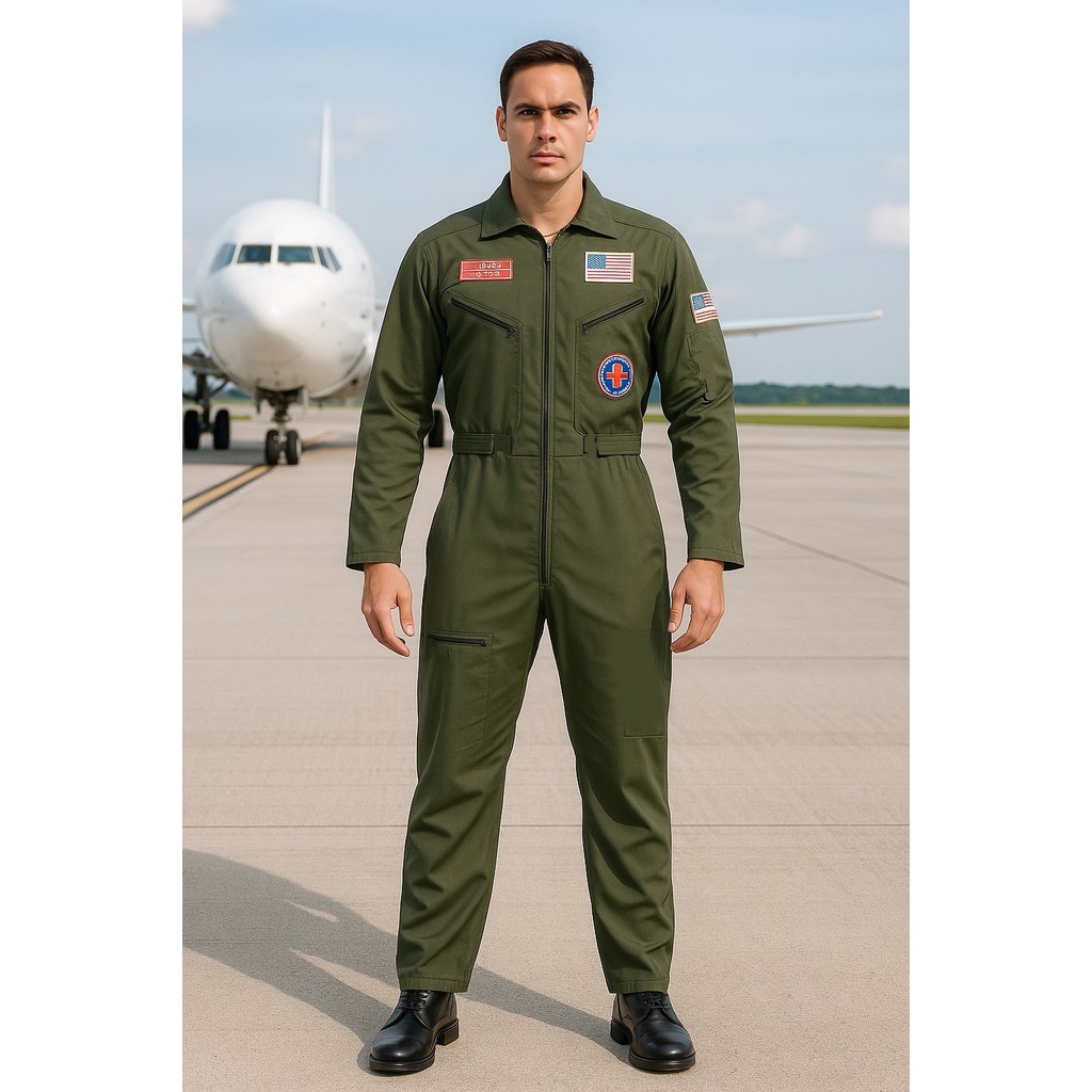 🔥 cp93.2 ชุดท็อปกัน ชุดขับเครื่องบินรบ ชุดนักบิน ชุดสจ๊วต ชุดกัปตัน ชุดนักบินทหาร ชุดกัปตันนักบิน