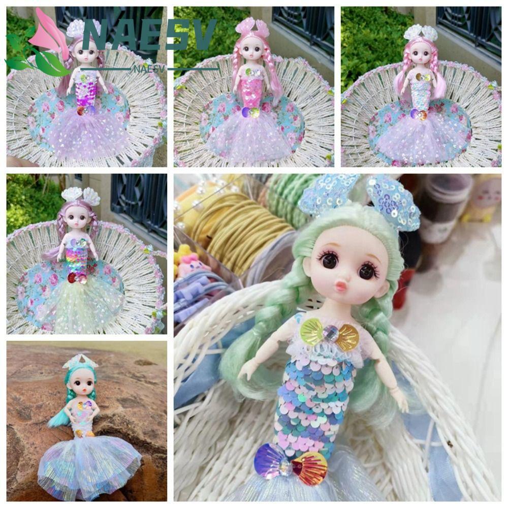 NAESV Bjd ตุ๊กตานางเงือกของเล่น, BJD Mermaid Joint Movable Bjd Princess Mermaid ตุ๊กตา, ตุ๊กตาคอสเพล