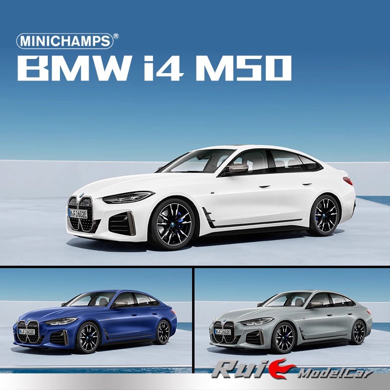1: 18 Mini Cut BMW BMW i4 M50 2022 Alloy Full Open Car Model Collection เครื่องประดับ